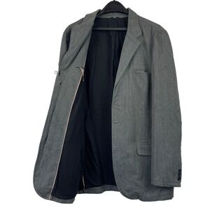 GAP Mens Casual Blazer Unstructured Cotton Mens L Herringbone Coat Jacket 3Butto